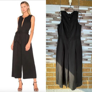 Ulla Johnson Cunningham Black Jumpsuit Zipper Front Sleeveless 4